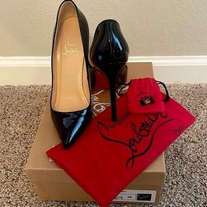 Christian Louboutin - black patent leather - Pigalle 120
